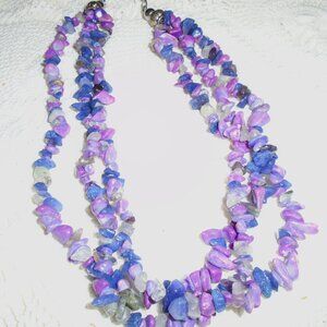 Ring in the spring violets and purples necklace